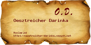 Oesztreicher Darinka névjegykártya